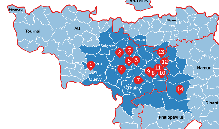 Carte localisation des stations services Scipioni